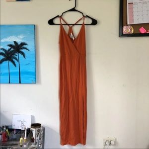 Forever21 Rust Orange Maxi Dress